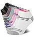 Nautica Women's Low Cut Moisture Control Athletic Socks (12 Pack), Shoe Size 4 - 10, Assorted