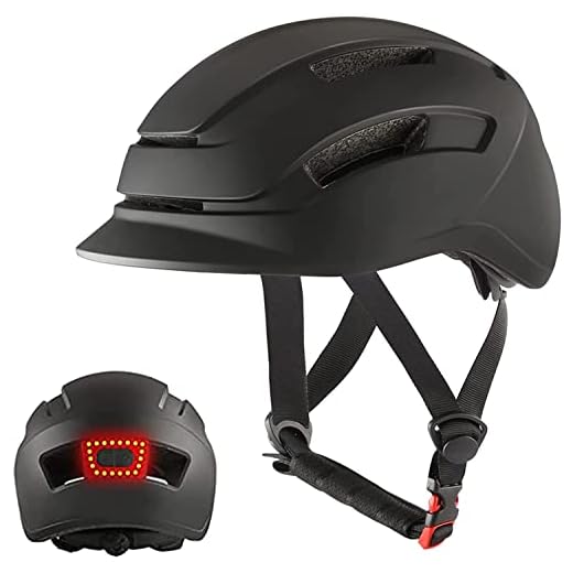 Besmall Bike Helmet for Men Women Adults with LED Rear Light, Adjustable Cycling Helmet for Urban Commuter Mountain & Road Bicycle Helmets L