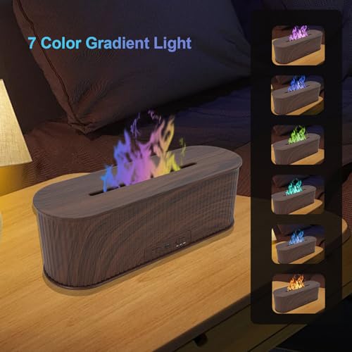 Difusor aromático eléctrico Fire Flame con LED y humidificador miniatura 3