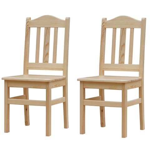 k koma Massiv Kiefer Holzstühle 2er-Set –...