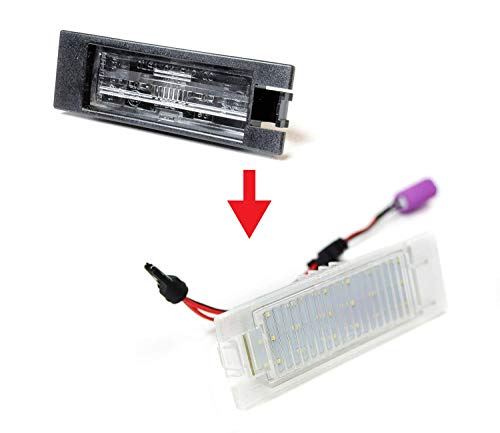Ijdmtoy Oem-Fit 3W Full Led License Plate Light Kit Compatible With Jeep 2015-Up Renegade, Powered By 18-Smd Xenon White Led & Can-Bus Error Free #TOP1