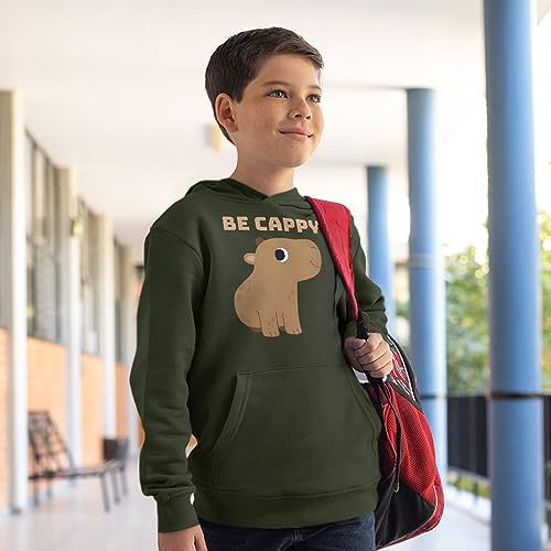 Be Cappy Kids' Hoodie - Capybara Inspired Apparel - Animal Lover Gift4