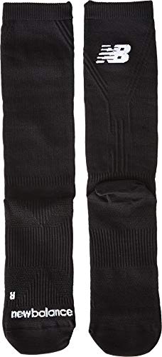 New Balance 1 Pack Run Foundation Flat Knit Crew Socks, Black, Large #TOP29