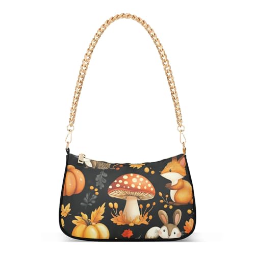 Sac à bandoulière femme citrouille d'automne et renard pour libérer vos mouvements
