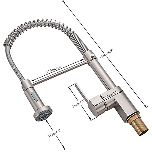 Robinet télescopique en nickel au design architectural pour évier moderne - 8