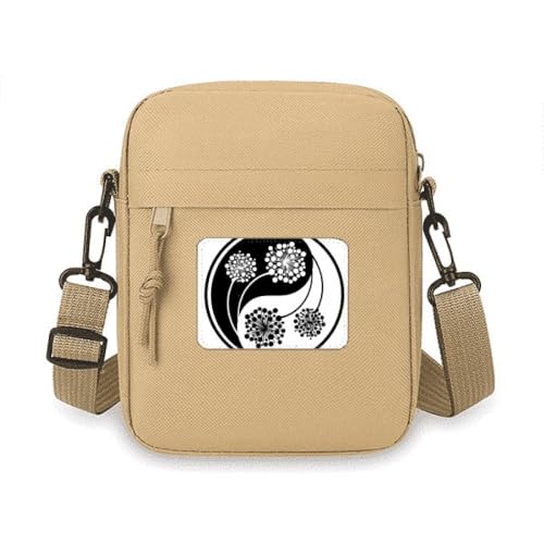 Sac à main Yin-Yang motif fleur idéal pour vos sorties urbaines