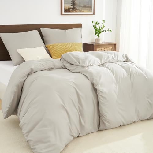 WohlNest Bettwäsche 200x200 3teilig Beige Leinen - 1 Bettbezug 200x200 cm + 2 Kissenbezüge 80x80 cm, ÖKO-TEX Bettwäsche-Sets Beige superweiche Polyester-Mikrofaser 2x2m Bettwäsche