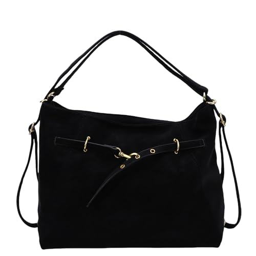 Sac à bandoulière multi-poches grand volume en cuir PU souple
