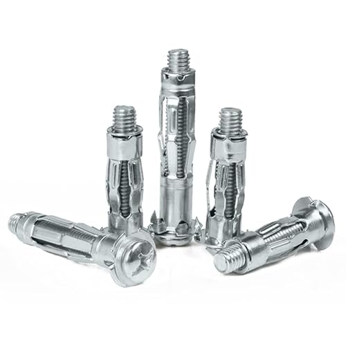 Expansion Screw Bolts, Anchor Bolt Hooks,M4 M5 M6 M8 Hollow Wall Anchors Plugs Metal Expansion Bolt Aircraft Tube Pipe Gypsum Board Expansion Screw Home Improvement(Length:M6X80(20pcs)) ( Size : M8X65
