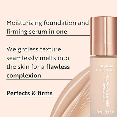 M. Asam MAGIC FINISH Supercharge Serum Foundation Soft Ivory (1.01 Fl Oz) - Moisturizing Make Up & Firming Face Serum In One, Anti-aging CC Cream With Optimal Coverage & Hyaluronic Acid