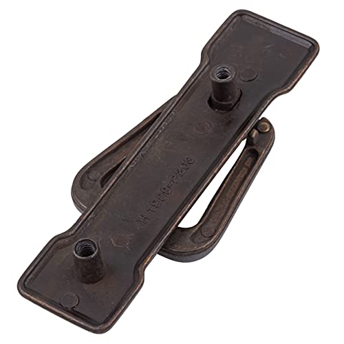 Mission Small Vertical Antique Brass Drawer Pull | Centers: 2 1/4" | Handle for Antique Cabinet Door, Dresser Drawer, Desk | Reproduction Furniture Hardware | UA-824-PSVAB (1)