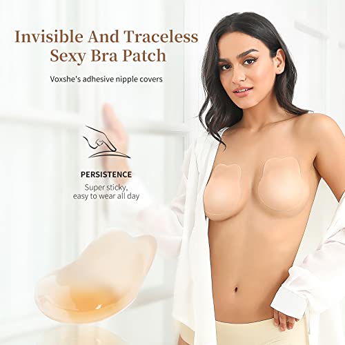 Nipple Covers Ultra Invisible Nipple Petals Strapless Sticky Petals Nipple Covers Reusable Sticky Push Up Bra For Breast Lift Silicone Breast Lifting Petals Invisible Lifting Bra For Women #TOP1