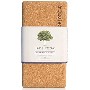JadeYoga Cork Block, Natural Cork Yoga Block, Non-Slip Cork Blocks for Yoga, Water Resistant Yoga Cork Blocks…
