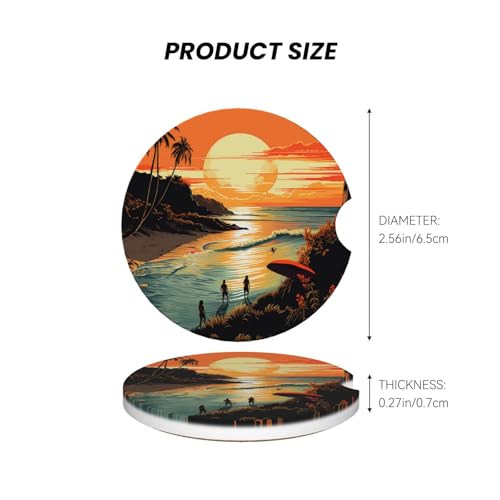 2 Posavasos de cerámica para autos, 2 pack miniatura 3