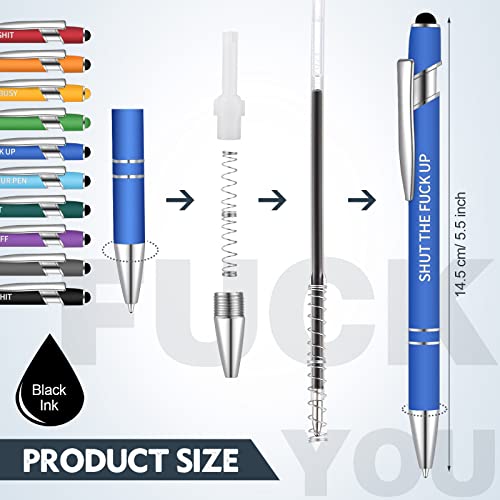 Teling Snarky Office Funny Ballpoint Pens Motivational Rude Quotes Pen Vibrant Negative Passive Positive Message Pens for Colleague Coworker Gift, Black Ink(20 Pieces)