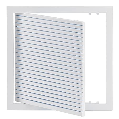 Blanco 300x300 mm Rejilla de Ventilación con Sistema de Puerta y Filtro Integrado