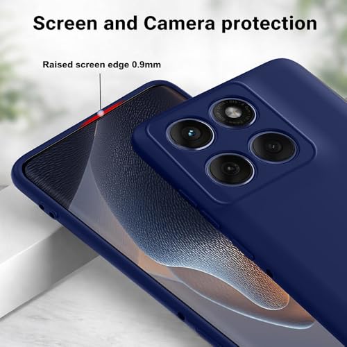 Image of Back Cover Compatible with Motorola Moto Edge 70 5G | Full Camera Protection | Premium Liquid Silicon Case | Flexible Bumper Case for Motorola Moto Edge 70 5G (Dark Blue)