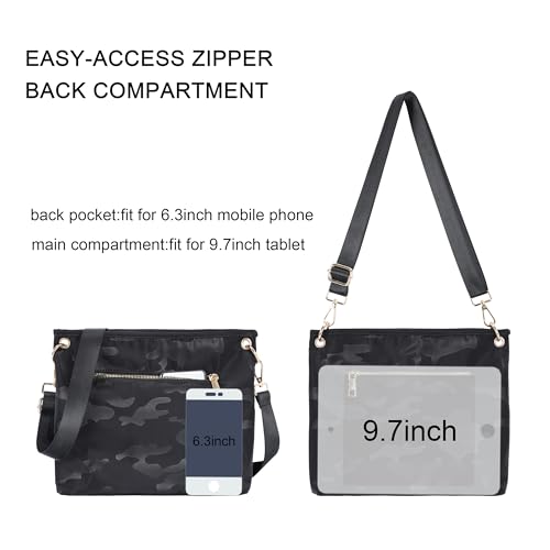 Crossbody Nylon Handbag Women High Texture Shoulder Bag Multi-Pocket Lightweight Shopping Messenger Bag3