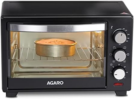 AGARO Marvel Oven Toaster Grill With Motorized Rotisserie&5 Heating Modes (Black,25 Litres),1600 Watts,25 Liter