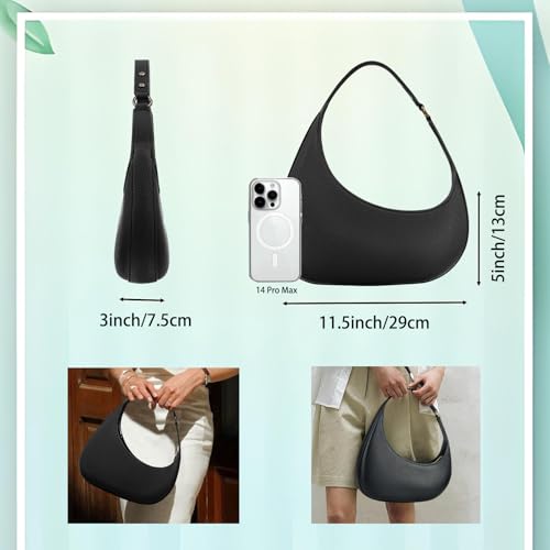 Small Leather Puse - Trendy & Lightweight Handbag for Women,Stylish Crescent Shoulder Bag4