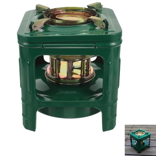 Estufa de queroseno portátil de 8 mechas, estufa de queroseno portátil ligera para exteriores, para camping, cocina, calefacción, quemador de aceite de parafina duradero para senderismo, barbacoa