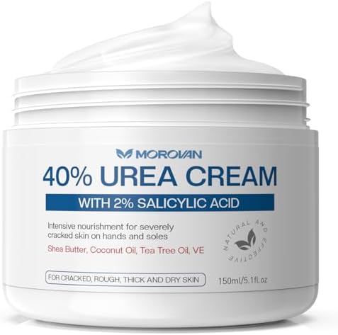Morovan Urea Cream for Feet: 150g Foot Cream for Dry Cracked Heels Deep Moisturizing Universal for Men & Women