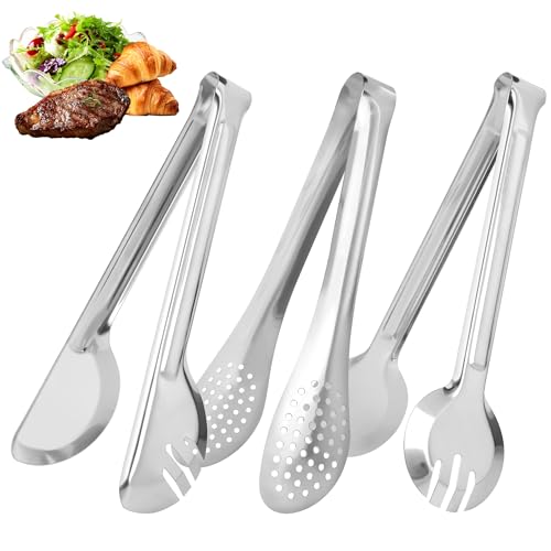 3 Stück Zange Küche aus Edelstahl, Grillzange Servierutensilien, Servierzange Buffet Für Nudelsalate, Grillfeste, Kuchen und Hauspartys 3 Stück Zange Küche aus Edelstahl, Grillzange Servierutensilien, Servierzange Buffet Für Nudelsalate, Grillfeste, Kuchen und Hauspartys