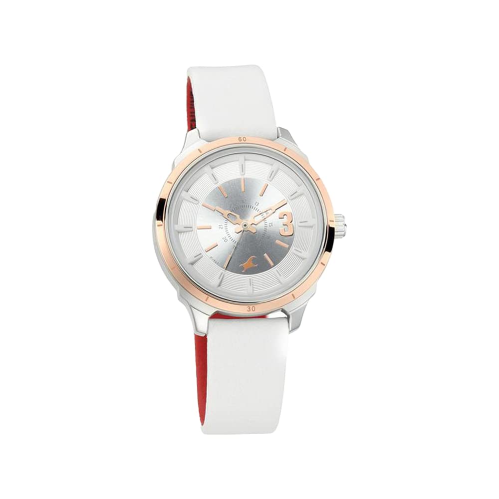 Fastrack All Nighters Quartz Analog White Dial Leather Strap Watch for Girls-NP6187KL01 (B081GZGN2H) Amazon Price History, Amazon Price Tracker