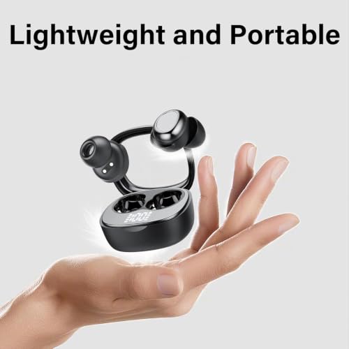 Image of Wireless Earbuds, Hybrid ANC 40dB Noise Cancelling Headphones, 50H Playtime, Bluetooth 5.4, 10mm Drivers with 5 EQ, ENC Dual Mic, IPX7 Waterproof, Digital Battery Display iOS /Android Sport /Sleep