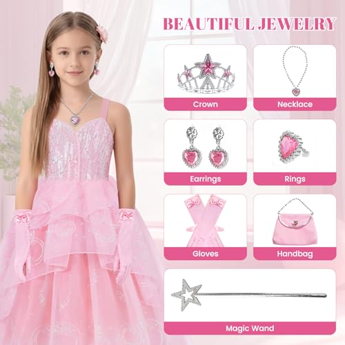 Disfraz princesa rosa para niñas 11-12 años miniatura 4