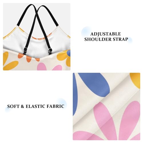 Floral Groovy Daisy Flower Girls Swimsuit One Piece Bathing Suit for Baby Girls' Swimwear 3-10T3