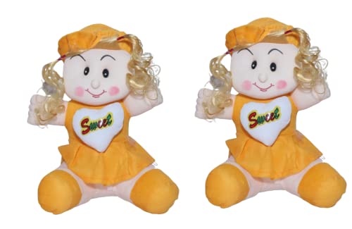 S.M Traders Babyjoys Beautiful Doll Soft Toy for Kids Soft Stuffed Priya Doll Girls Washable Plush Toys Soft Toy for Girls Doll Pack of 2