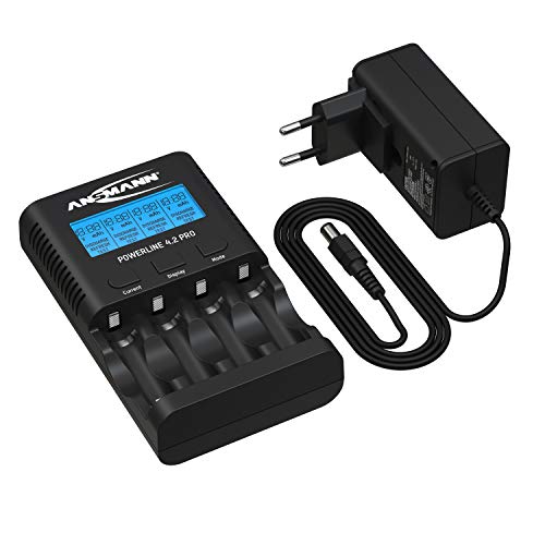 Ansmann Caricabatterie Per 4 Batterie Aa/Aaa Nimh – Caricatore Con 5 Programmi Di Ricarica: Ricarica, Scarica, Test, Ricarica Rapida – Powerline 4.2 Pro - 4