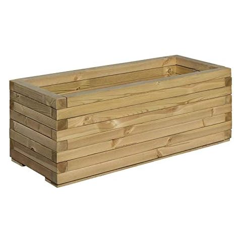 Rowlinson Rectangular Natural Wood Planter Cover