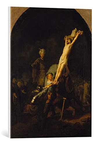 Kunst für Alle Cuadro en Lienzo: Rembrandt Harmensz Van Rijn Die Kreuzaufrichtung - Impresión artística, Lienzo en Bastidor, 45x60 cm