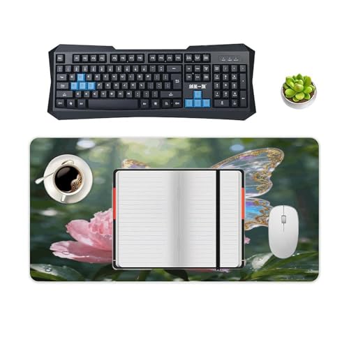 Flower Butterfly Desk Pad protector de escritorio 30x60 cm miniatura 4