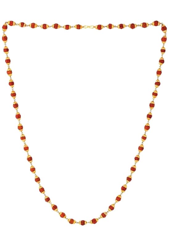 v fashion jewellery Brown Shiv Shakti Kavach Exclusive 5 Mukhi Rudraksha Mala Necklace for Men and Women Brass, Wood Pendant-picture-40