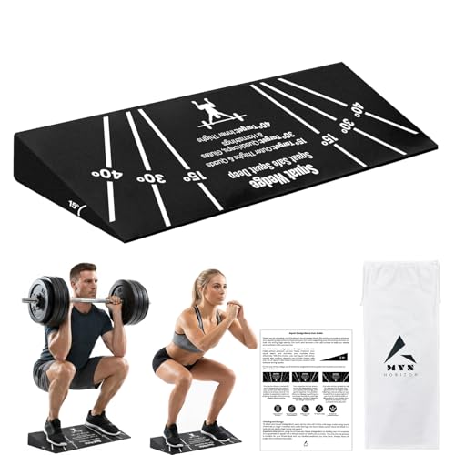 Squat Wedge Block Non-Slip EVA Material Slant Board with 15/30/40 Angle Markings 15 Heel-Elevated Incline Squat Wedge for Deep Squats & Calf Stretches (Gym Home Therapy & Yoga)