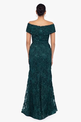 Xscape womens Off the Shoulder Sweetheart Neckline Long Lace Dress (Standard & Petite) Special Occasion Dress2