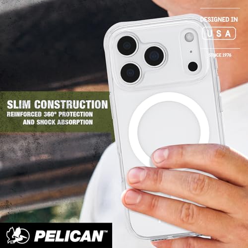 Image of Pelican Ranger iPhone 17 Pro Case - Compatible with MagSafe - Clear | Rugged Magnetic Phone Case with 14ft Military-Grade Drop Protection - Heavy Duty Phone Cover for iPhone 17 Pro