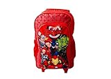 Infantil Personaje Equipaje Deluxe Maleta con Ruedas Mochila Maleta Cabina Bolsa Escuela - Vengadores Azul, Medium