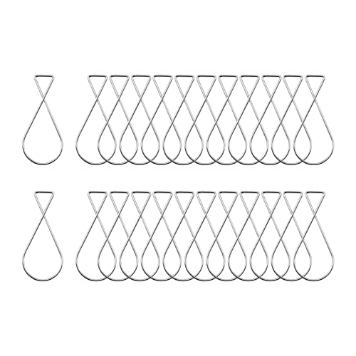 INCREWAY - Lot de 100 crochets de plafond en acier à ressort en forme de 8 - pour plafond suspendu, plafond en treillis, faux-plafond - convient pour Noël,...