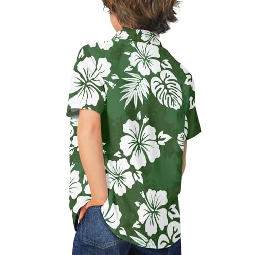 SYtrade Kids Hawaiian Shirts Novelty Printed Funky Short Sleeve Button Down Shirt Tropical Aloha Shirt2
