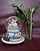 Lightahead Musical Flying Santa Figurine 120MM Poly Resin Water Snow Globe with Inside House and Train at Base revolving