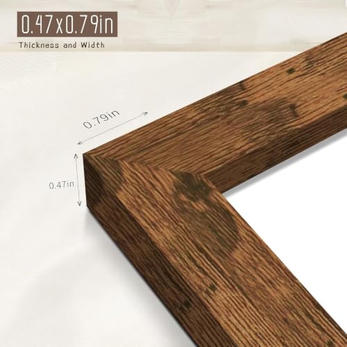 Image of Picrit 12x18 Rustic Brown Poster Frame, Picture Frame for Wall, 3 Pack