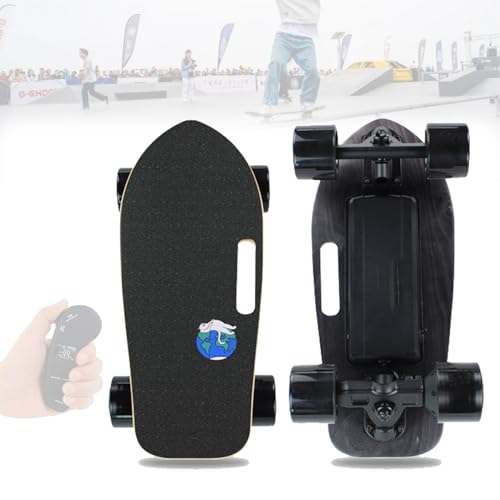 Feiphla Longboard EléCtrico Todoterreno, Patineta EléCtrica para Desplazamientos Diarios,Control Remoto De 4 Velocidades, para Adolescentes, Adultos EarthCat-15kmRange