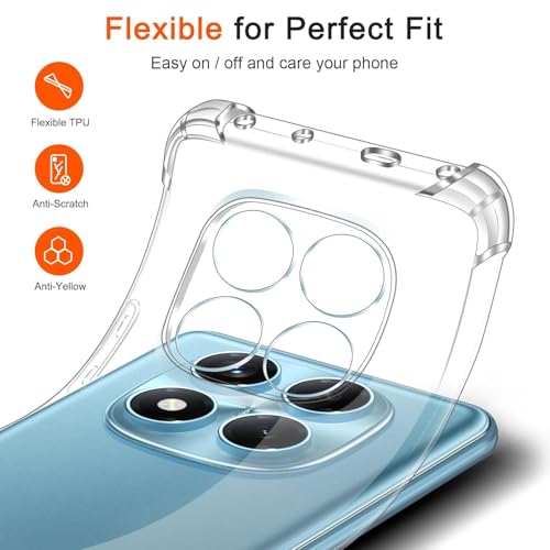 Image of BOXXO Flexible Back Cover for Mi Redmi Note 15 Pro Plus 5G | Back Cover Transparent Clear Shockproof Case Four Corner Protection | Slim Protective Mobile Phone Cover for Redmi Note 15 Pro Plus