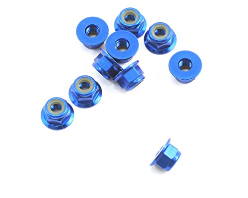 Team Associated 25391 FT MGT Locknut (Set of 10),4mm, Blue