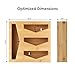 Cozee Bay Bamboo Bag Storage Organizer for Kitchen Drawer, Baggie organizer, Compatible with Gallon, Quart, Sandwich and Snack Variety Size Bags (Natural Bamboo)