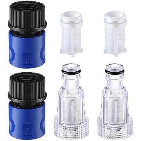 Ceoighe 3/4 Inch Pressure Washer Garden Hose Adapter, Pressure Washer Accessories and Parts Compatible with PW909103K, Quick Connect Garden Hose to Power Pressure Washer Adapter, Blue Cover